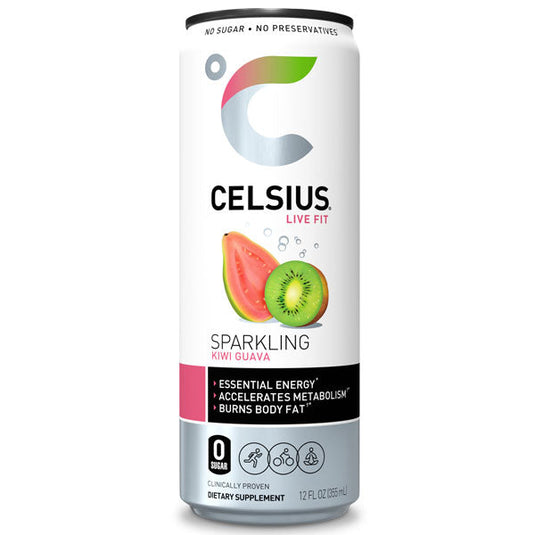 Celsius Essential Energy Drink, Sparkling Kiwi Guava, 12 Fl Oz