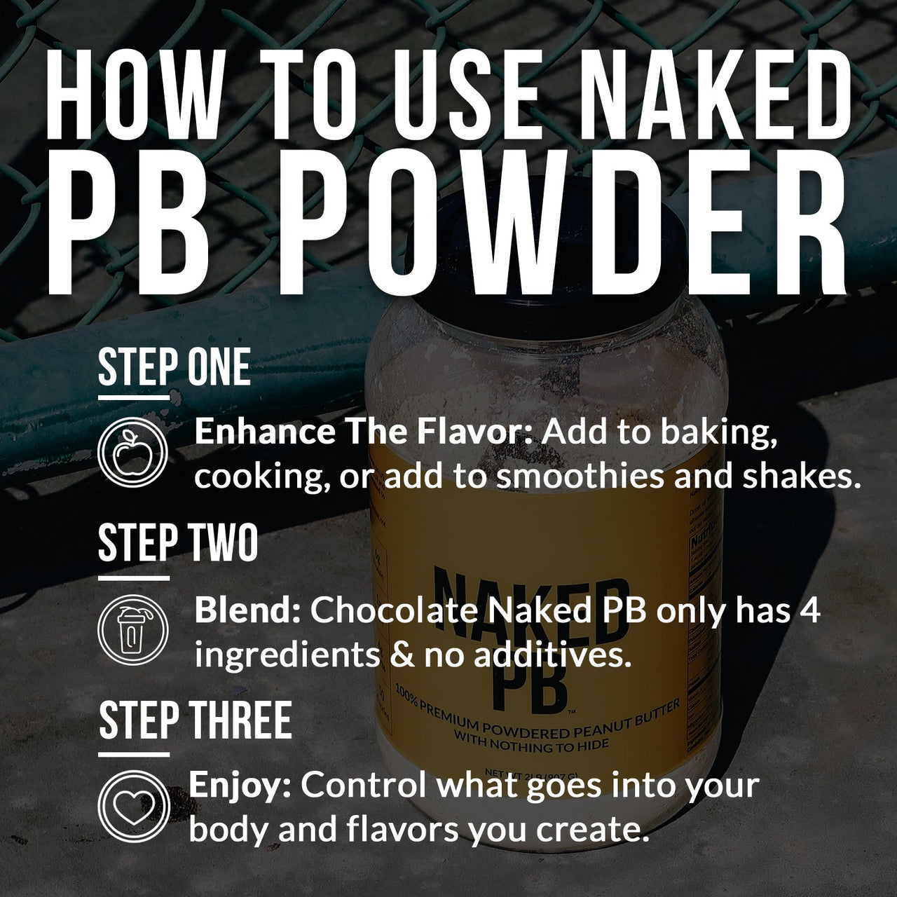 Chocolate Powdered Peanut Butter | Chocolate Naked PB - 1.5LB