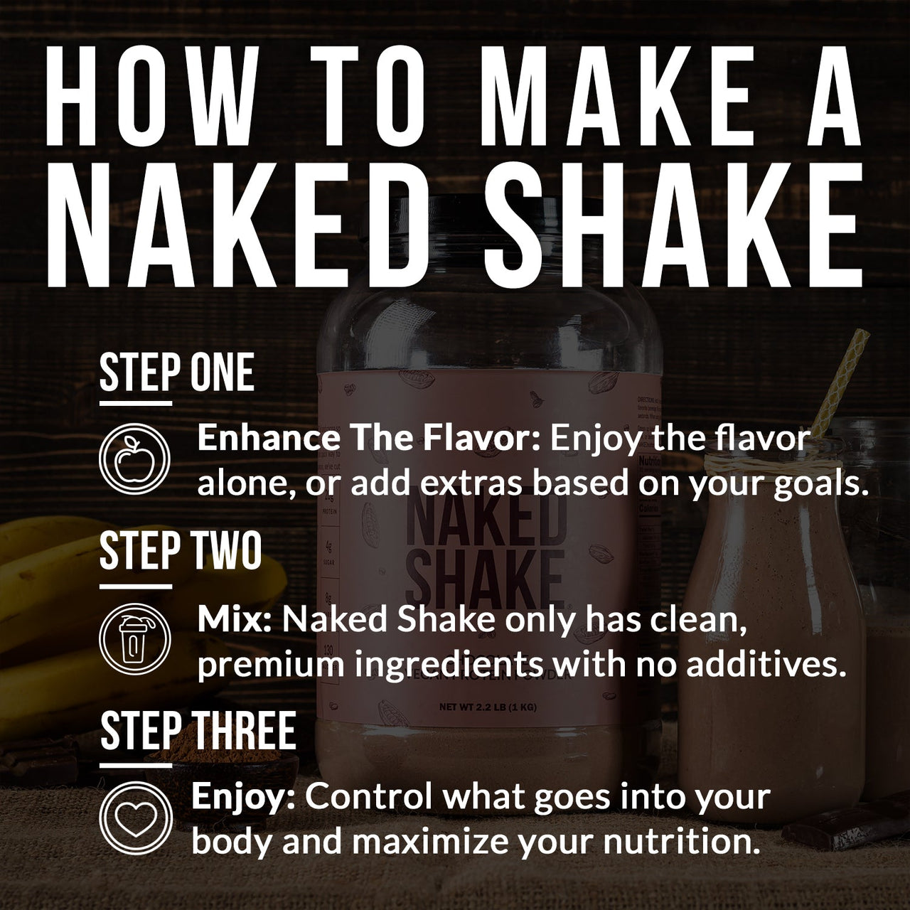 Chocolate Protein Shake | Naked Shake - 30 Servings