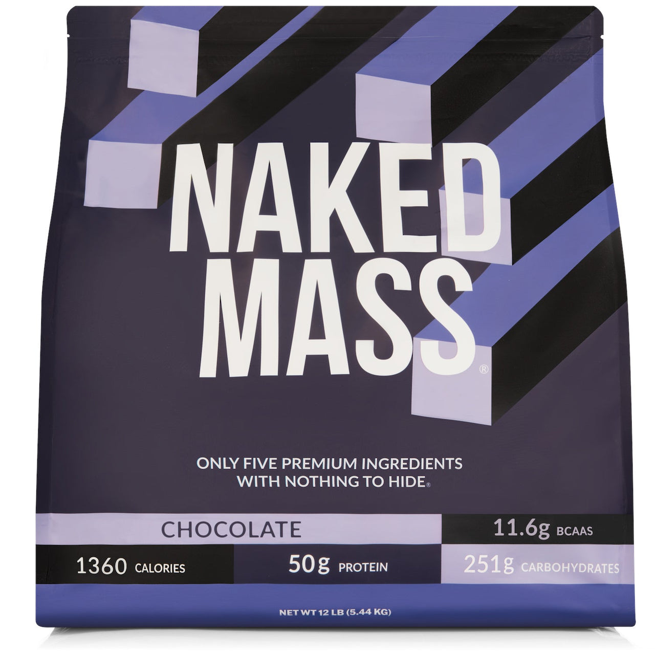 Chocolate Weight Gainer Protein Supplement | Naked Chocolate Mass - 12LB