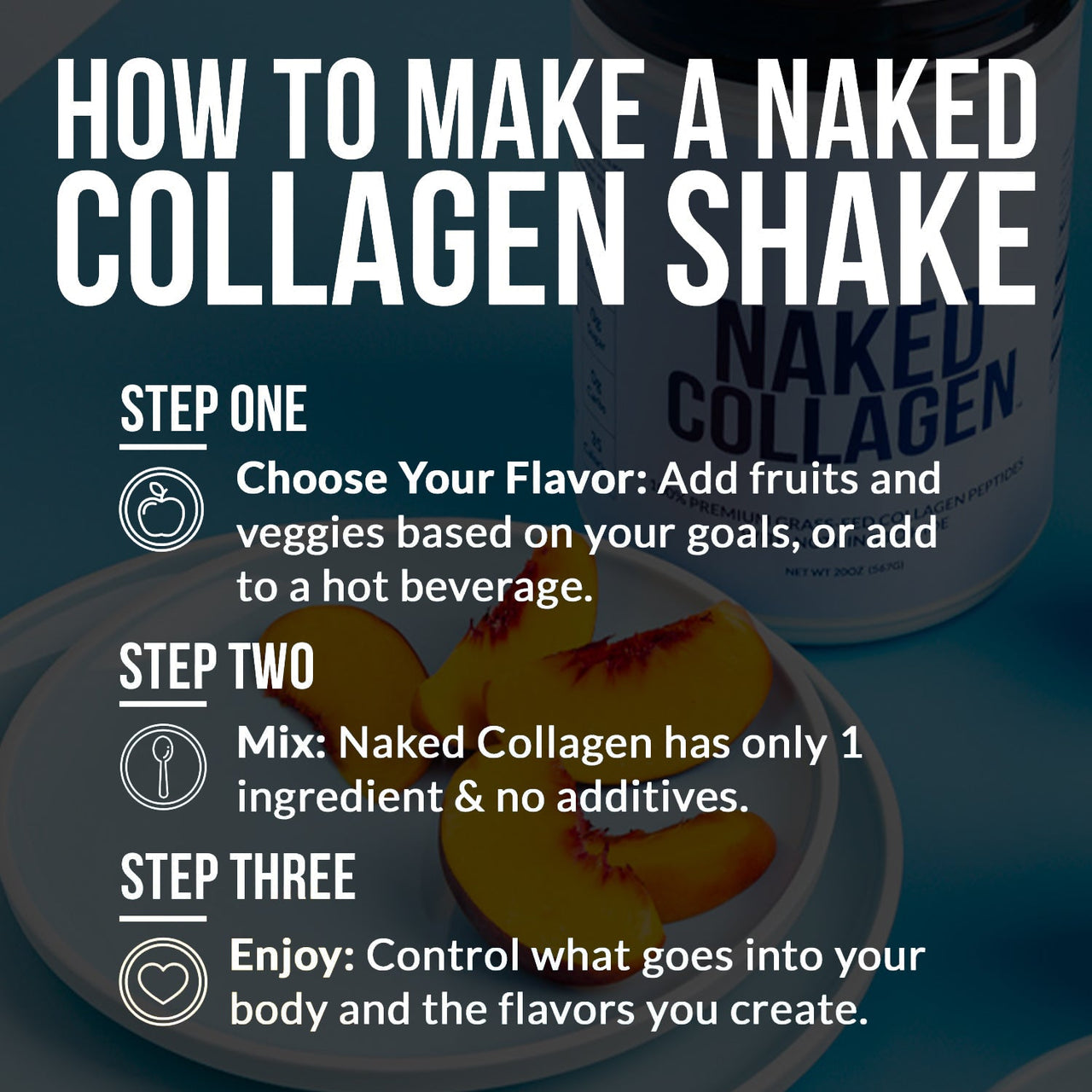 Caramel Collagen Peptides Powder | Naked Collagen - 1.2 LB