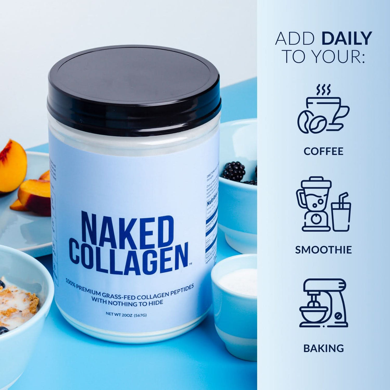 Caramel Collagen Peptides Powder | Naked Collagen - 1.2 LB