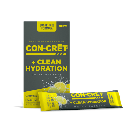 CON-CRĒT ® + Clean Hydration, Full Electrolyte profile plus Vitamins and Creatine HCl, Performance Hydration, 14 Servings