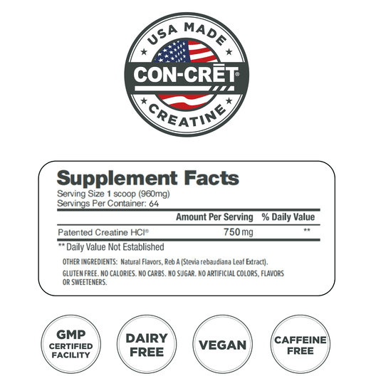 CON-CRĒT® CREATINE HCl POWDER - UNFLAVORED