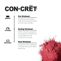 CON-CRĒT®+ NITRIC OXIDE with Patented Creatine HCl & Organic Beet Root Extract