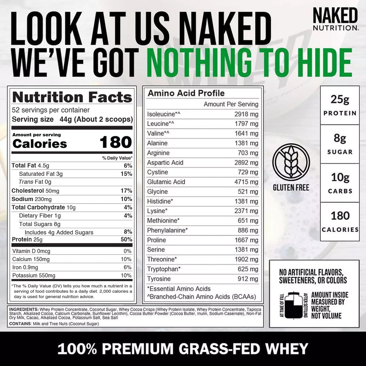 Cookies & Cream Whey Protein Powder | Naked Whey - 5LB