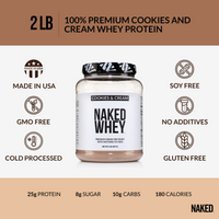 Cookies & Cream Whey Protein Powder | Naked Whey - 2LB