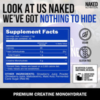 Strawberry Creatine Monohydrate Powder | Naked Creatine - 1.1LB