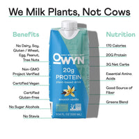 OWYN Protein Nutrition Shake, Smooth Vanilla, 4 Ct, 20g