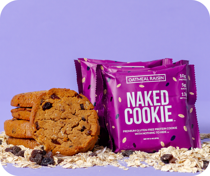 Oatmeal Raisin Protein Cookies | 12 Pack of Naked Cookies