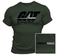 GAT Sport #COMPETEHARDER T-Shirt - Military Green
