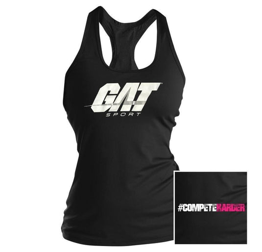 GAT Sport #COMPETEHARDER Tank top for Women - Black