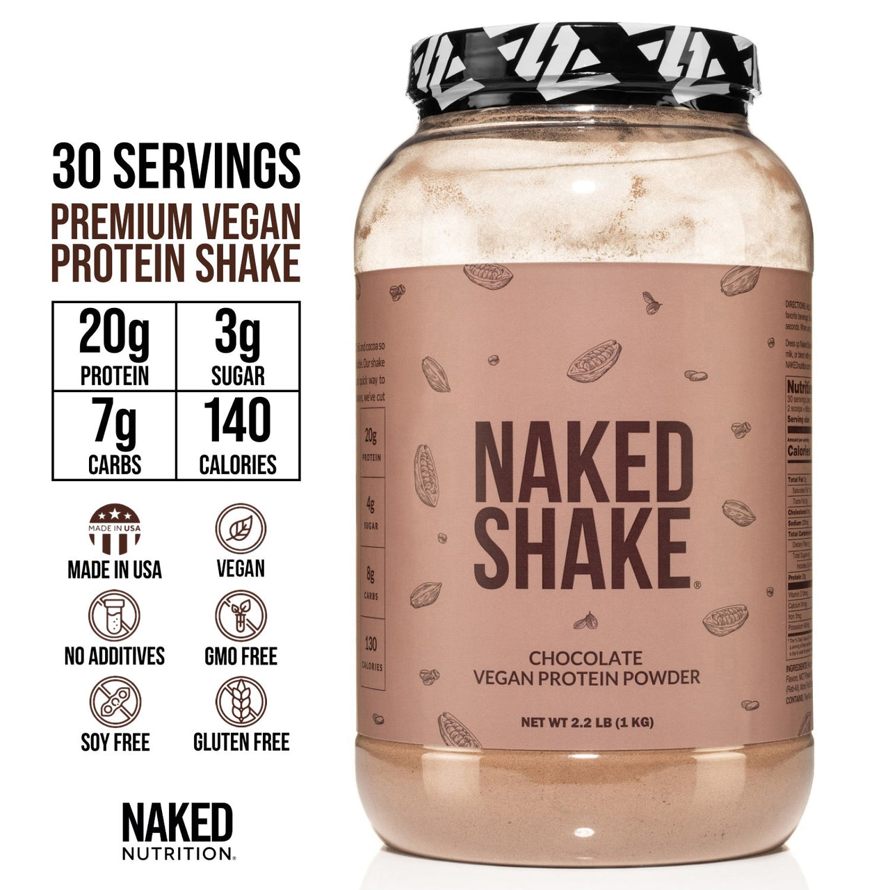 Chocolate Protein Shake | Naked Shake - 30 Servings