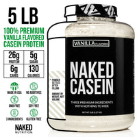 Vanilla Casein Protein Powder | Naked Vanilla Casein 5LB