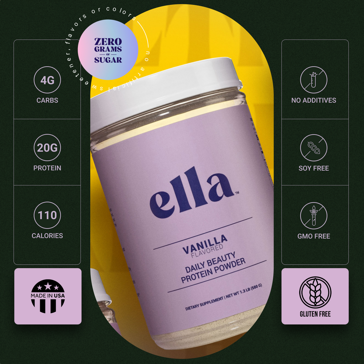 Vanilla Beauty Protein Powder | Ella
