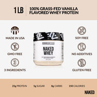 Vanilla Whey Protein Powder 1lb | Naked Vanilla Whey - 1LB