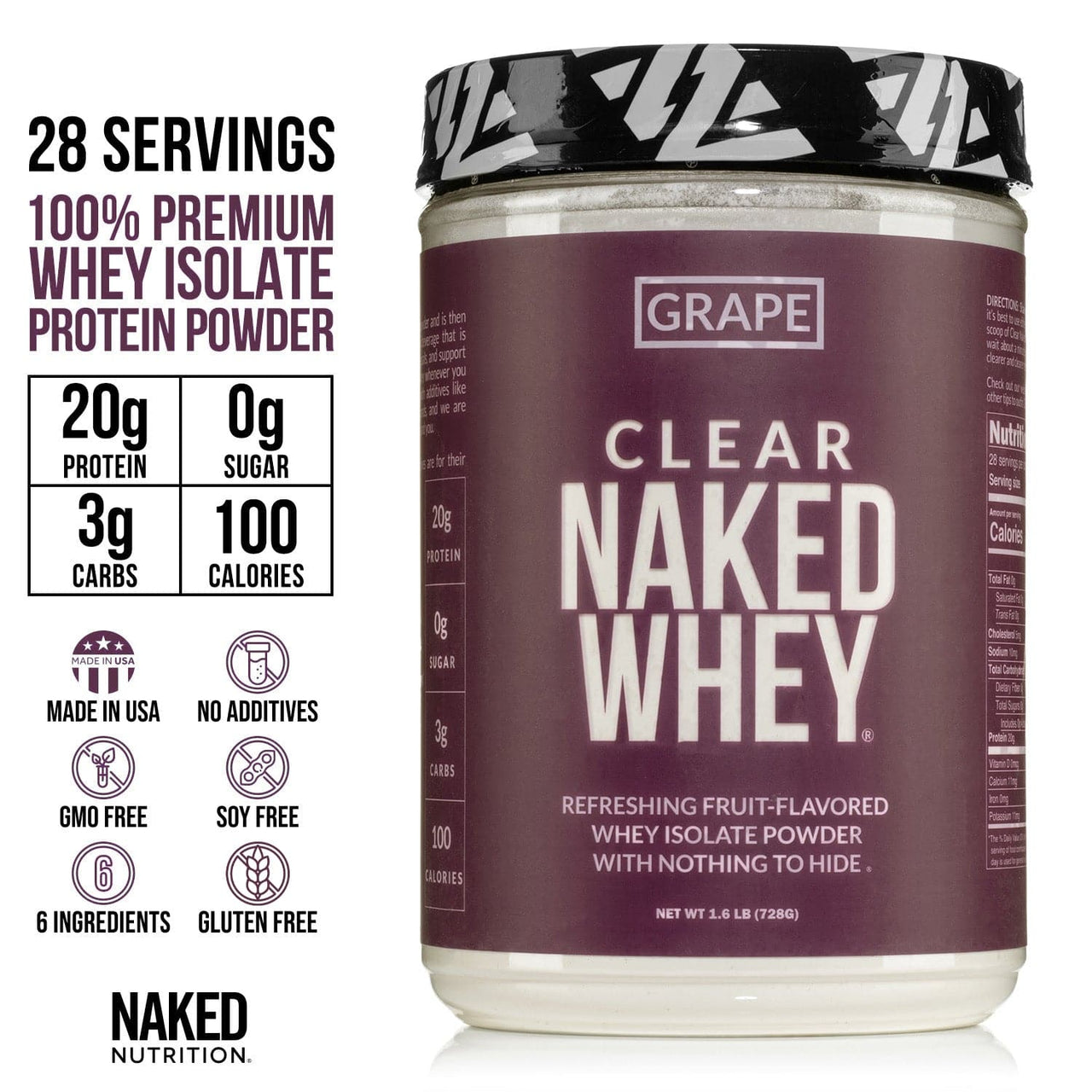 Grape Whey Protein Isolate | Clear Naked Whey