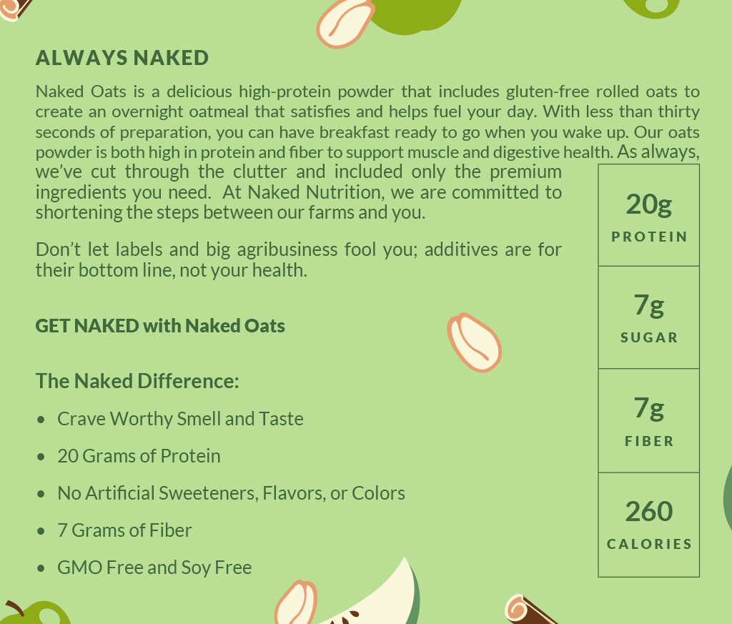 Green Apple Cinnamon Protein Oats | Naked Oats