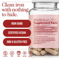 Daily Iron Supplement | Naked Iron - 60 Capsules