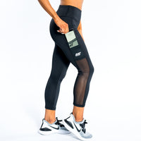 GAT Sport High-Waisted Performance 7/8 Leggings for Women - Black