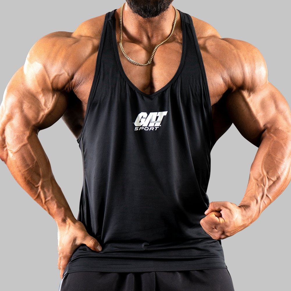 String Lay Tank GAT Sport Performance Stringer Tank for Men - Black – Builtathletics.com