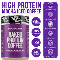 Mocha Latte Protein Iced Coffee | Naked Protein Coffee - 17 Servings