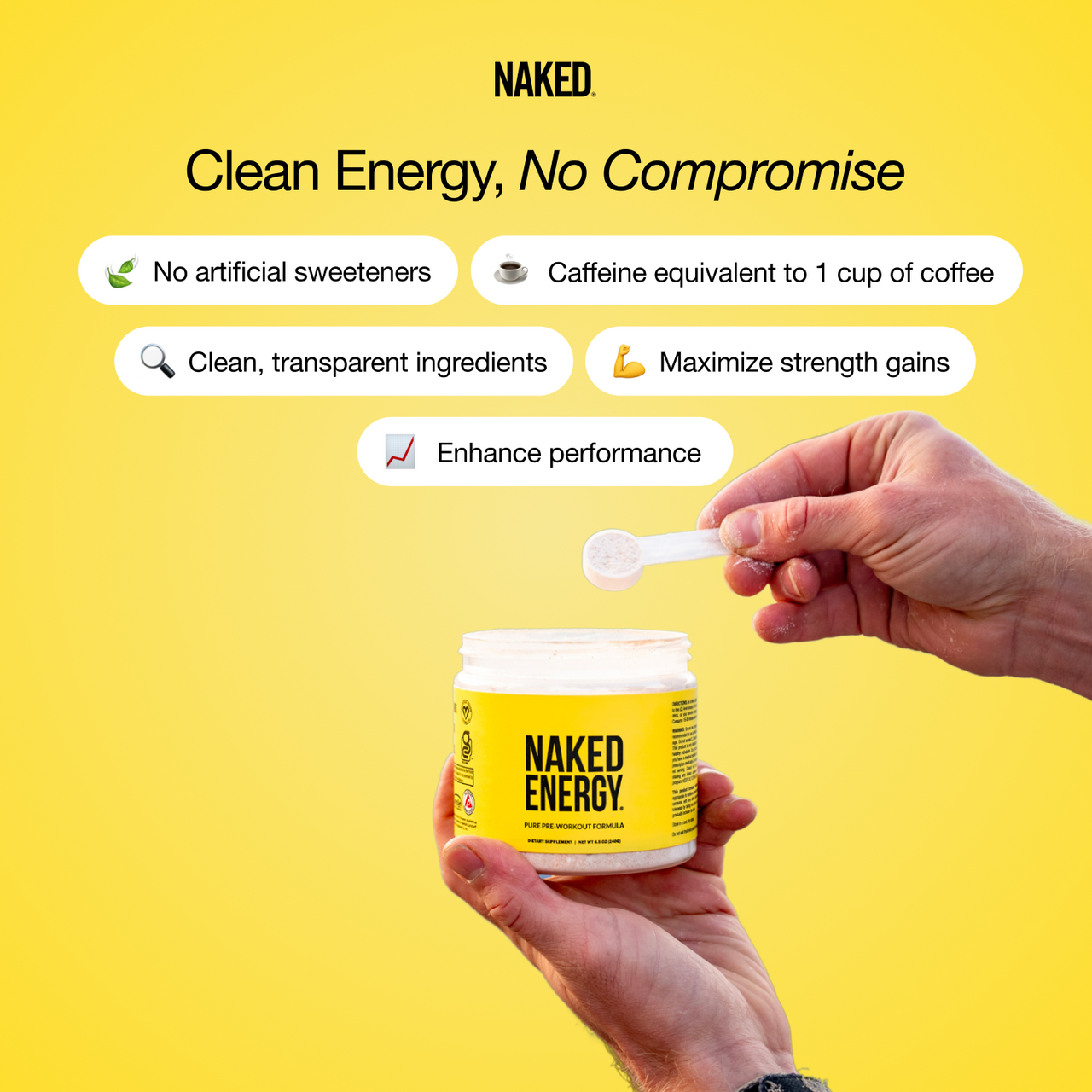 Fruit Punch Pre Workout Supplement | Naked Energy - 30 Servings