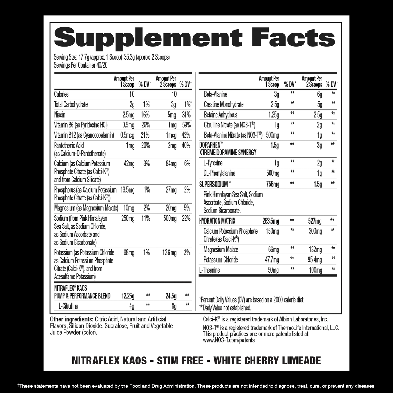NITRAFLEX KAOS Stim Free