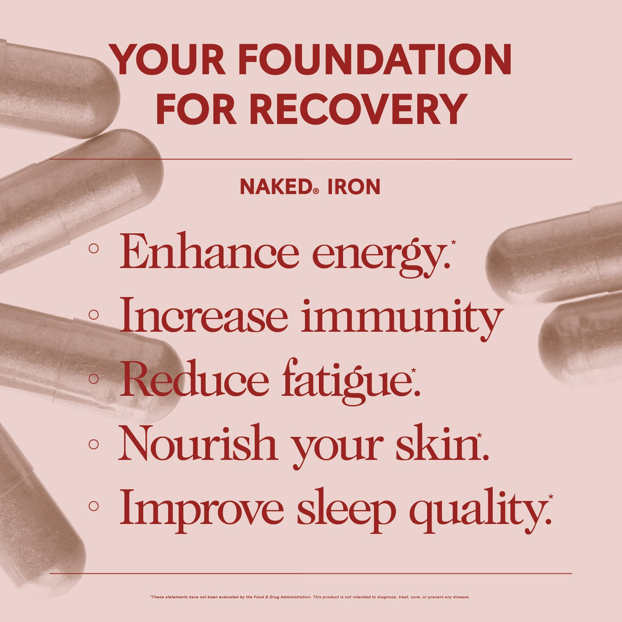 Daily Iron Supplement | Naked Iron - 60 Capsules