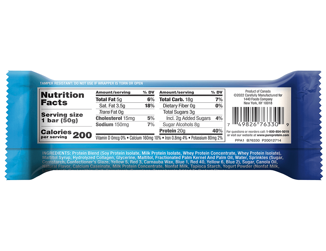 Birthday Cake Protein Bars