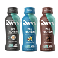 OWYN 100% Plant-Based Vegan Allergen-Friendly Protein-Shake, 12 Ounce, 12 Count (Variety Pack)