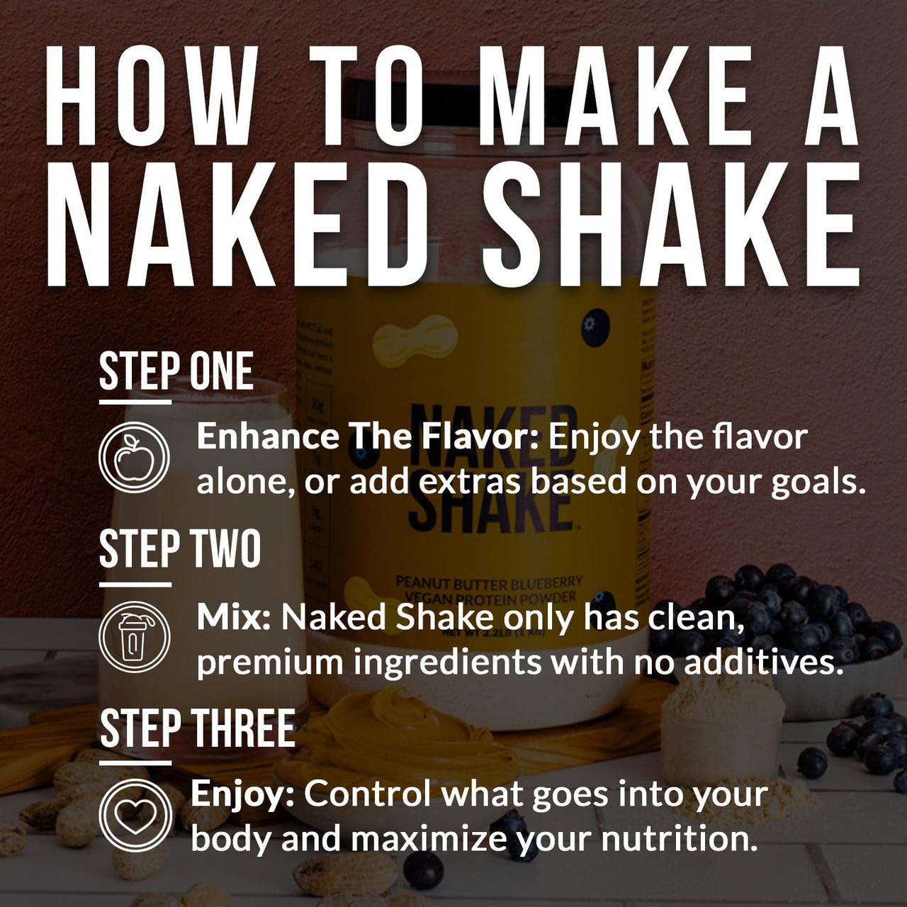 PB Blueberry Vegan Protein | Naked Shake - 30 Servings