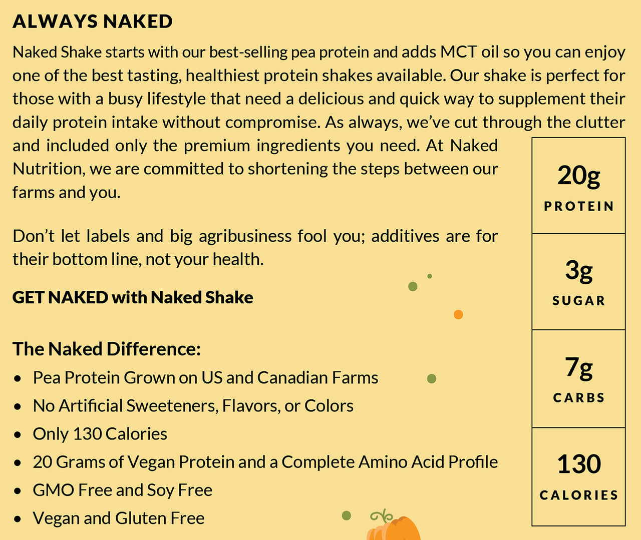 Pumpkin Spice Protein Shake | Naked Shake - 30 Servings