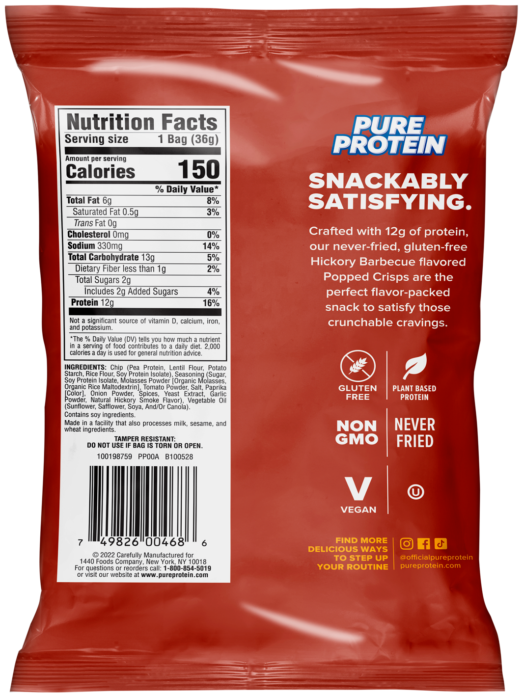 Hickory Barbecue Popped Crisps