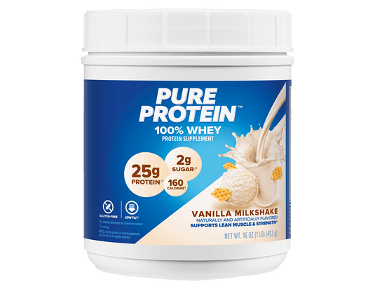 Vanilla Milkshake 100% Whey Protein Powder -  (1 lb. Canister)