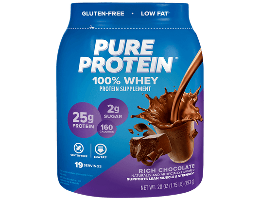 Rich Chocolate 100% Whey Protein Powder -  (1.75 lb. Canister)