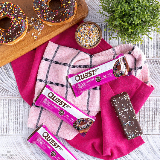 Chocolate Sprinkled Doughnut Protein Bars