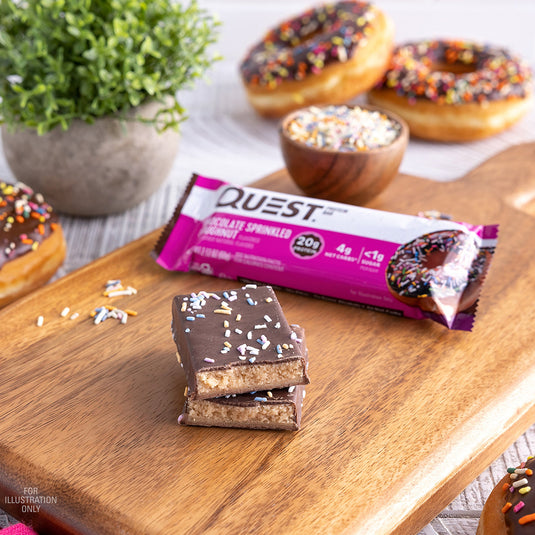 Chocolate Sprinkled Doughnut Protein Bars