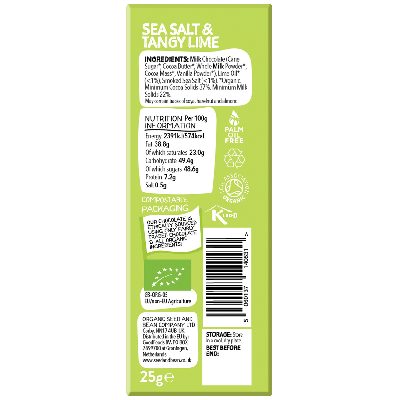 Seed and Bean - 37% Milk Sea Salt and Tangy Lime Mini