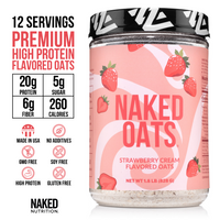 Strawberry Cream Protein Oats | Naked Oats
