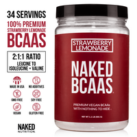 Strawberry Lemonade Branched Chain Amino Acids | Naked BCAAs - 34 Servings