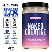 Strawberry Creatine Monohydrate Powder | Naked Creatine - 1.1LB