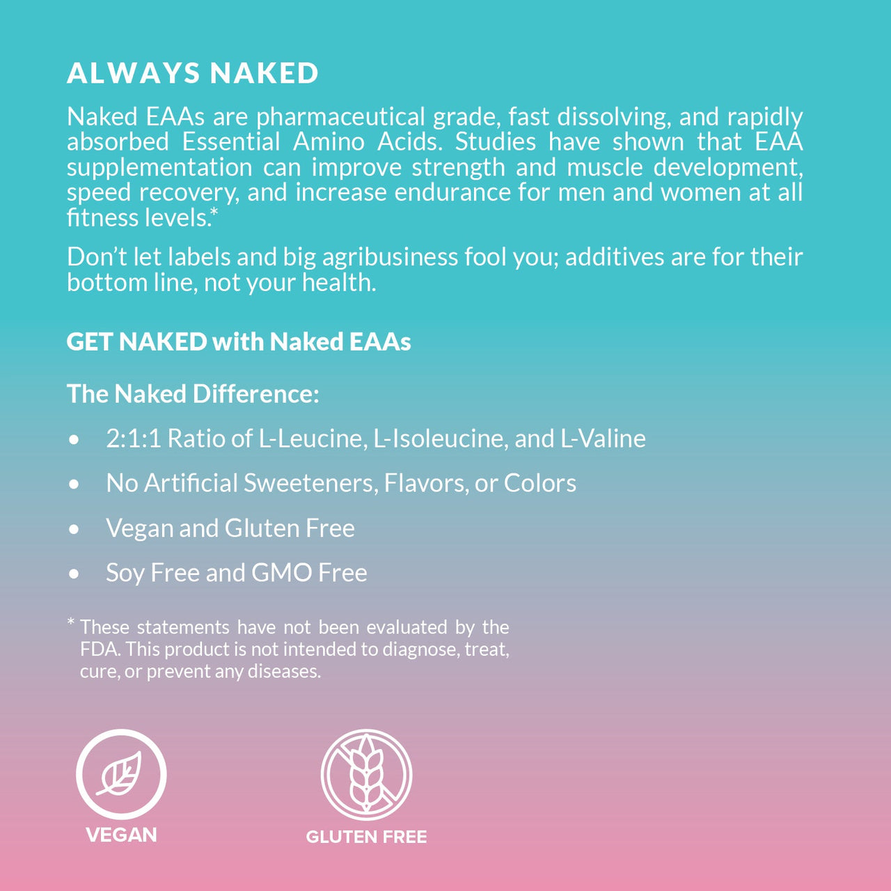 Strawberry Lemonade Essential Amino Acids Supplement | Naked EAAs - 26 Servings