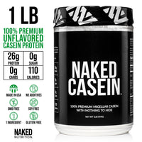 Micellar Casein Protein Powder | Naked Casein - 1lb