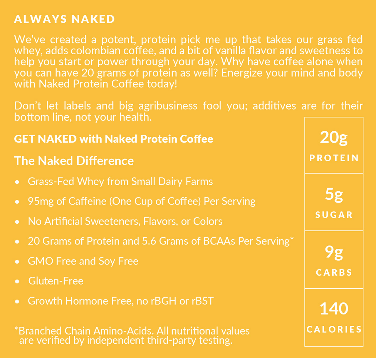 Vanilla Latte Protein Iced Coffee | Naked Protein Coffee - 17 Servings