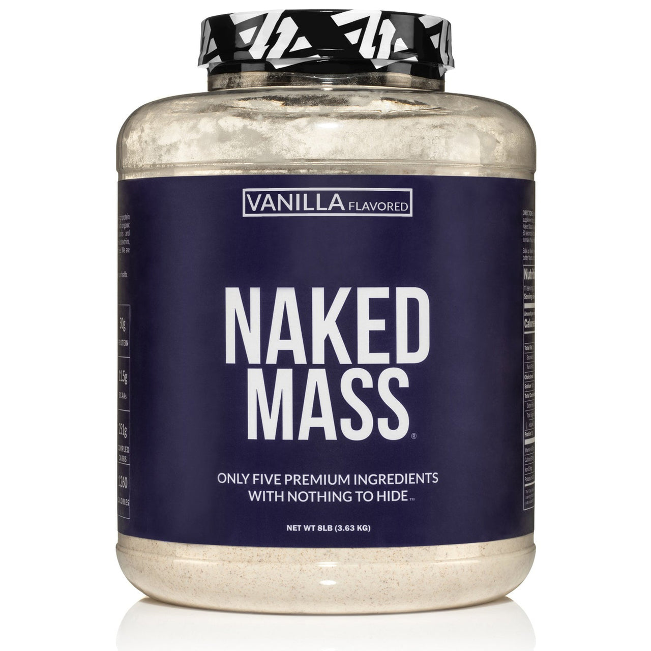 Vanilla Weight Gainer Protein Supplement | Naked Vanilla Mass - 8LB