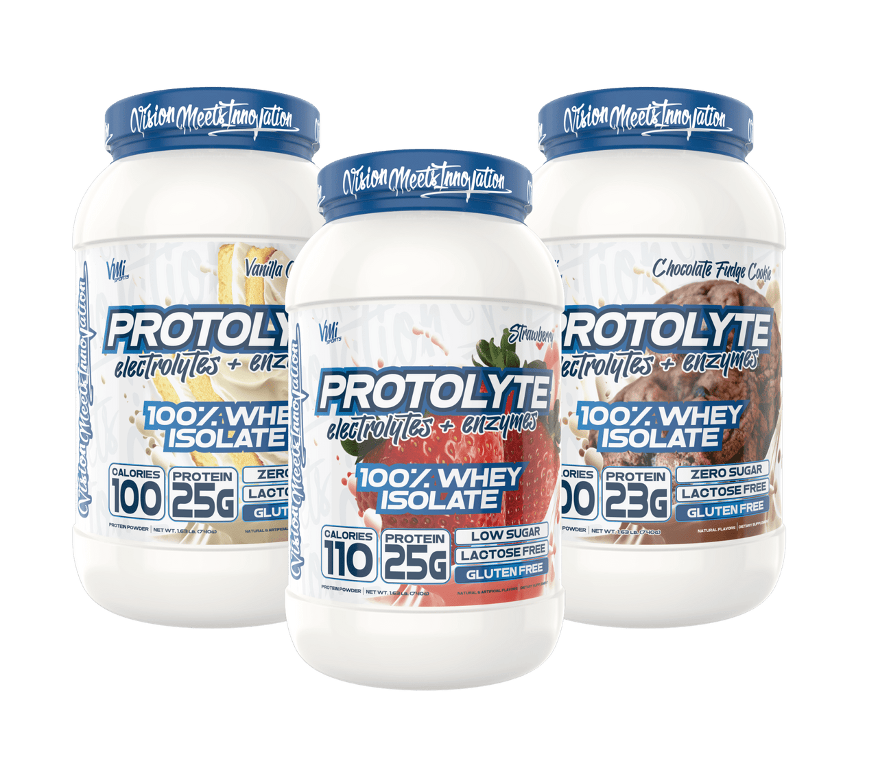ProtoLyte® Neapolitan Stack: Chocolate Fudge Cookie, Vanilla Cake batter, & Strawberry