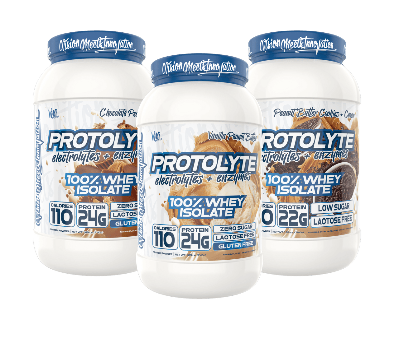 ProtoLyte® Peanut Butter Stack: Vanilla Peanut Butter, Chocolate Peanut Butter, & Peanut Butter Cookies & Cream