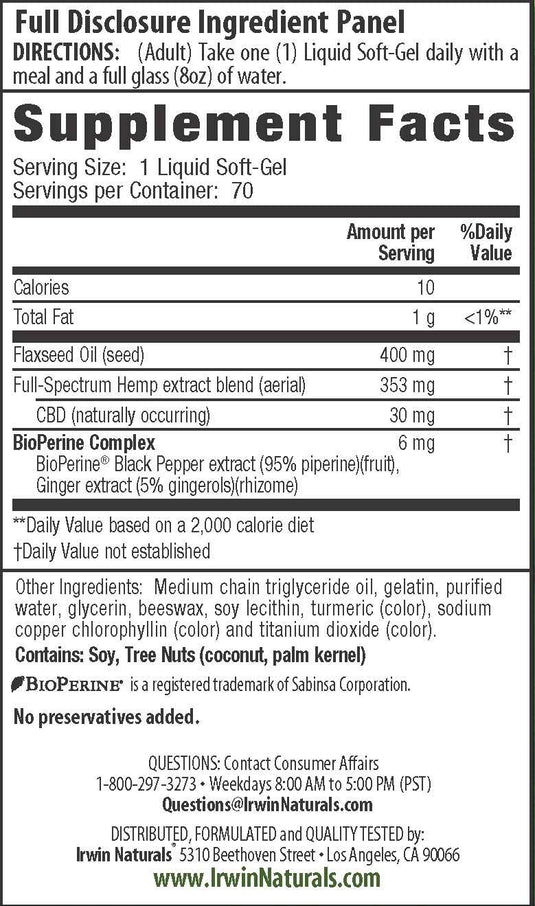 Double Potency CBD Soft Gels: 30 mg