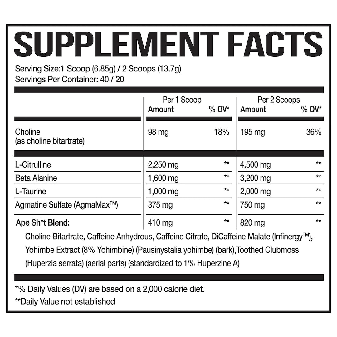 APE SH*T PRE-WORKOUT POWDER